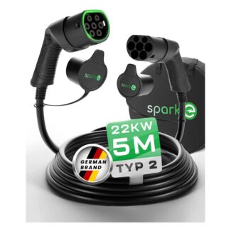 Cablu de Incarcare pentru Masina Electrica 22 kW 32A 5 m Type 2 Trifazic Geanta depozitare Spark e