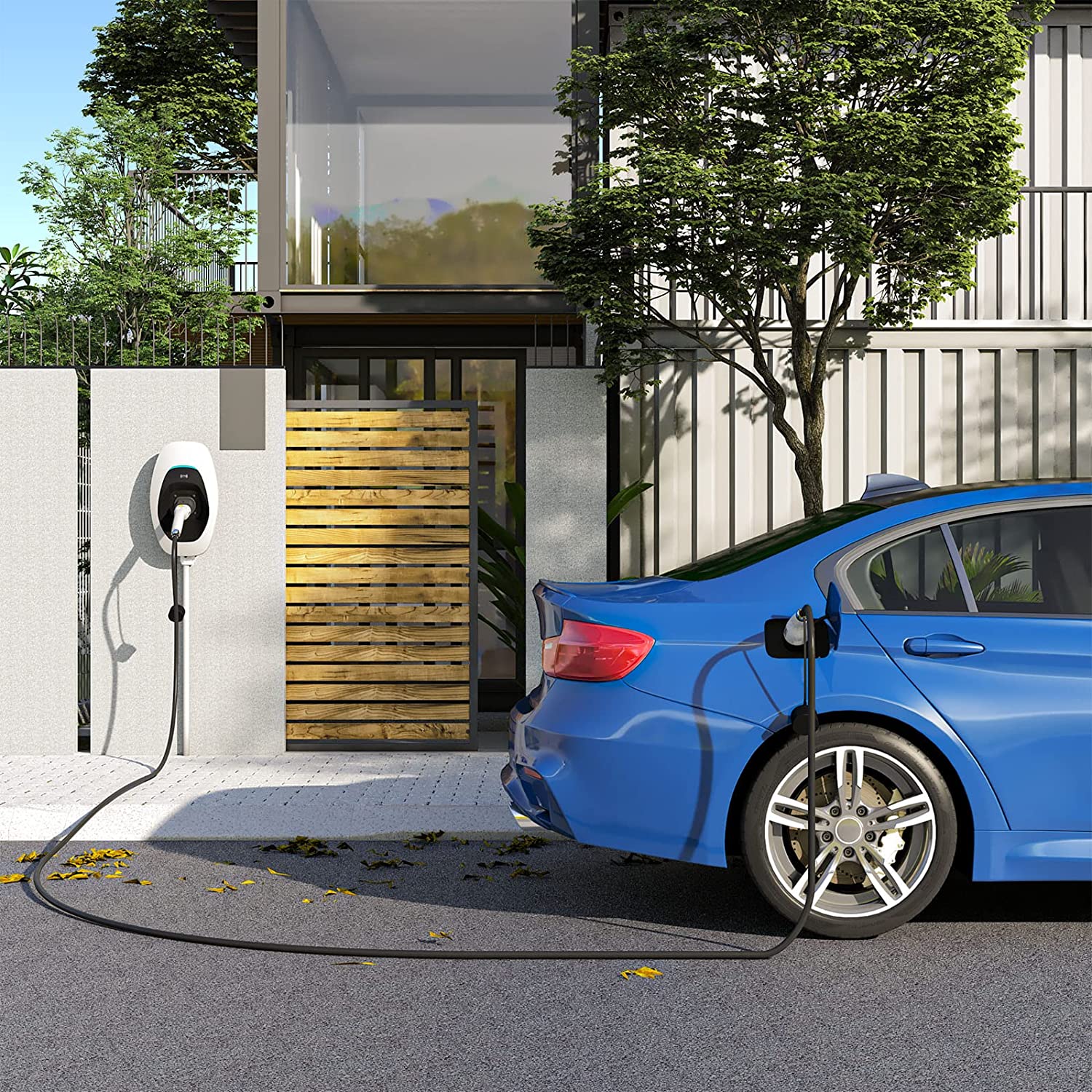 MAX GREEN Cablu Incarcare EV Vehicul Masina Electrica Hibrida Tip 2 Tip 2 16Amp 11 KW Trifazic 5 Metri