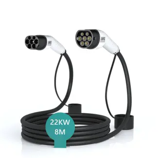Cablu Incarcare Masini Electrice 22 kW 32 A 8 m Type 2 Trifazic Mod 3 Max Green. Cablu de Incarcare Masini Electrice 22 kW 32 A 8 m Type 2