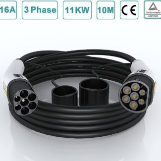 Cablu Incarcare Masini Electrice Vehicule Electrice EV Hibride MAX GREEN 10m-11kW 16A Trifazic Typ 2 Typ 2