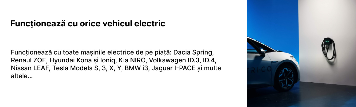 Statie de Incarcare Masini Electrice LEKTRI.CO 1P7K + EM, monofazat, 7.4 kW, 32A, Type 2, cablu 5m Wi-Fi