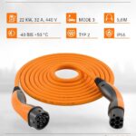 Cablu de încărcare Lapp Mobility Helix Tip 2 22kW 32 A Trifazic Cablu de încărcare EV 5 m Portocaliu