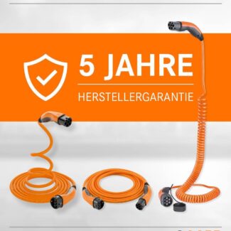 Cablu de încărcare Lapp Mobility Helix Tip 2 22kW 32 A Trifazic Cablu de încărcare EV 5 m Portocaliu Garantie 5 ani