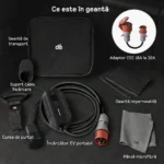 Continut pachet: statie incarcare 22 kW, geanta impermeabila de transport, curea de prindere si laveta microfibre